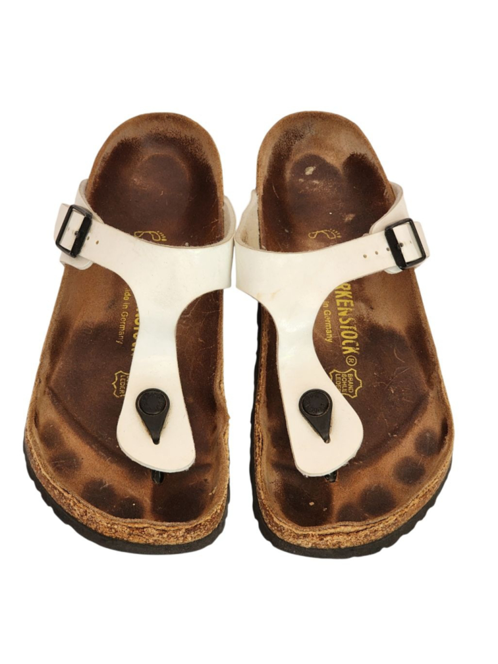 BIRKENSTOCK Women's Gizeh White Thong Sandals Size 38‎ 7